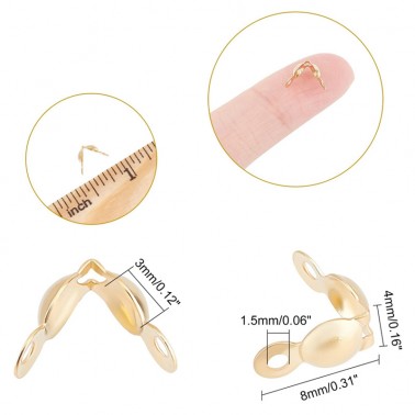 Embouts de Perles en Acier Inoxydable Doré – Lot de 20 pcs - Bijoux DIY💎✨