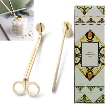 Kit coupe mèche et éteignoir bougie en acier inoxydable