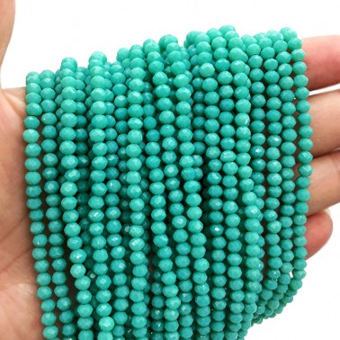 40 Cm Brin Perles Rondes 8mm En Cristal À Facettes