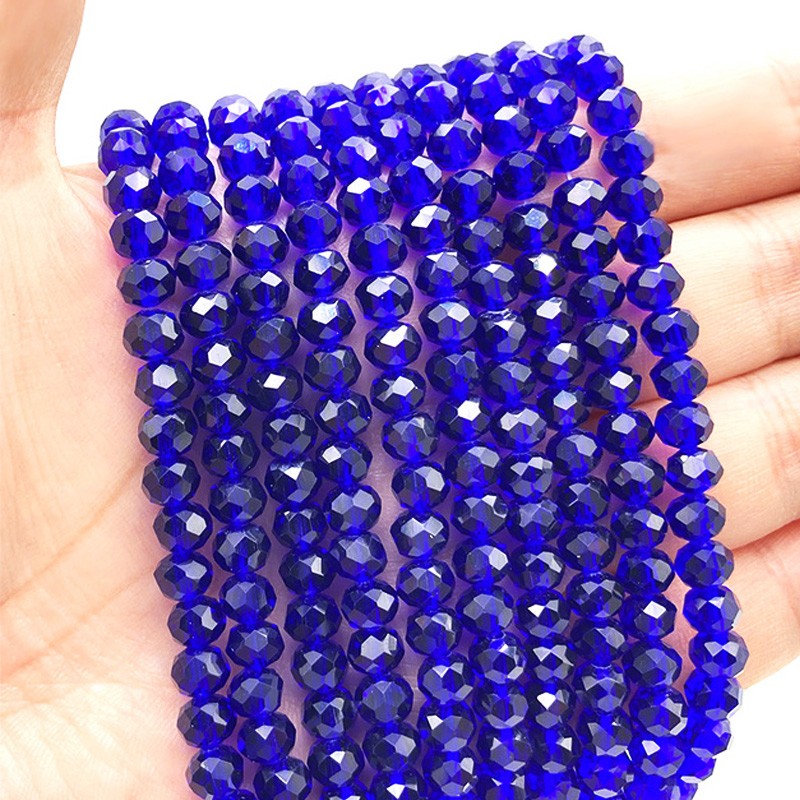 40 Cm Brin Perles Rondes 8mm En Cristal À Facettes