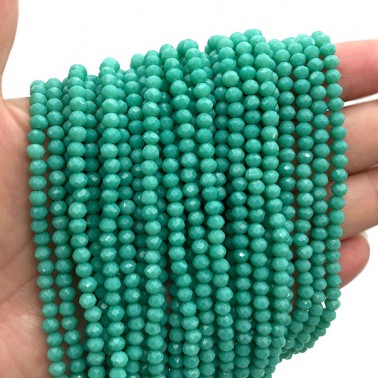 40 Cm Brin Perles Rondes 8mm En Cristal À Facettes