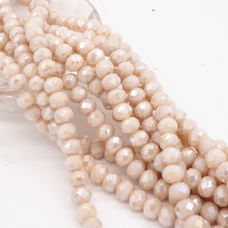 40 Cm Brin Perles Rondes 8mm En Cristal À Facettes