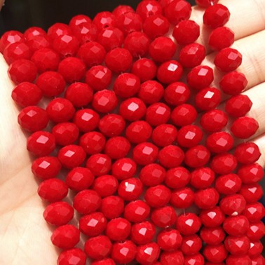 40 Cm Brin Perles Rondes 8mm En Cristal À Facettes