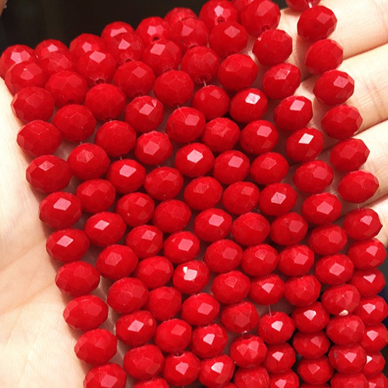 40 Cm Brin Perles Rondes 8mm En Cristal À Facettes