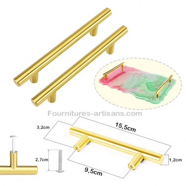 2 pcs poignées accessoires plateau meuble