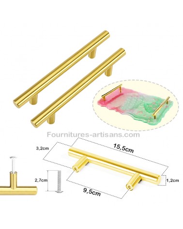 2 pcs poignées accessoires plateau meuble