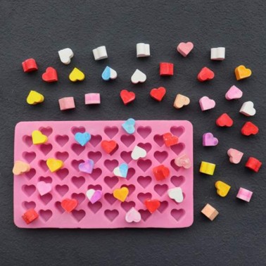 Moule silicone 55 cavités forme cœur coeur