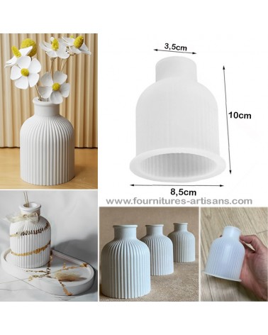 Moule silicone vase résine & concrete art