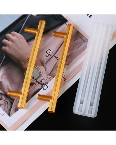 Moule silicone poignée résine époxy 15,6x3,5cmx3cm