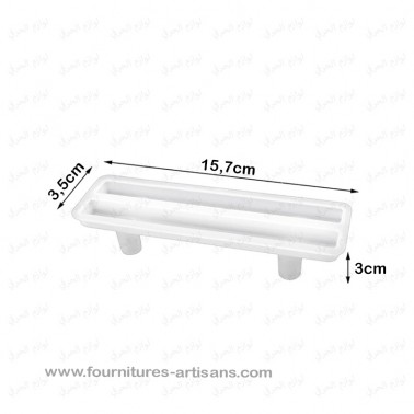 Moule silicone poignée résine époxy 15,6x3,5cmx3cm