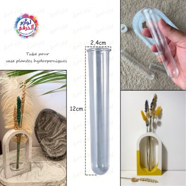 1 pièce tube à essai en plastique dure transparent pour vase