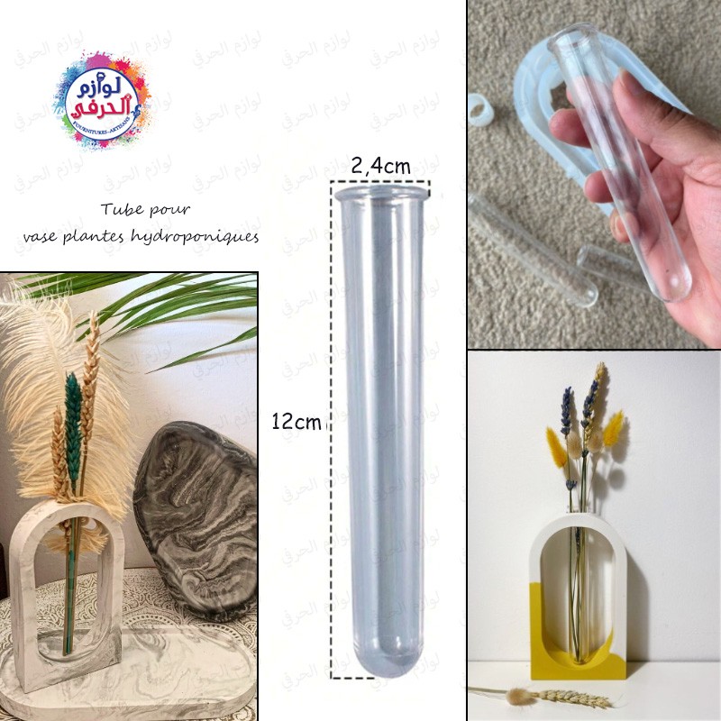 1 pièce tube à essai en plastique dure transparent pour vase