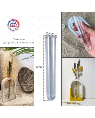 1 pièce tube à essai en plastique dure transparent pour vase
