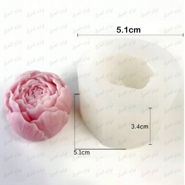 Moule silicone fleur rose fermé 3D bougie