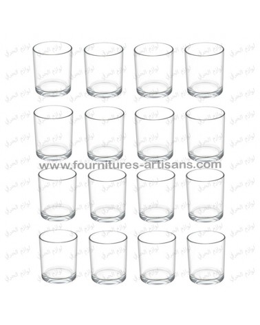 Photophore Verre Transparent - Pot Bougies (8,5 x 7 cm) - 10pcs