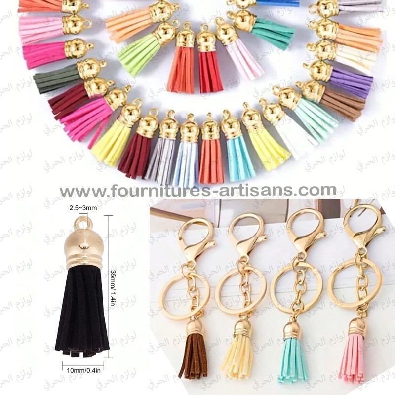 Lot 10pcs Pompon avec Cloches Dorées – Accessoires Bijoux DIY