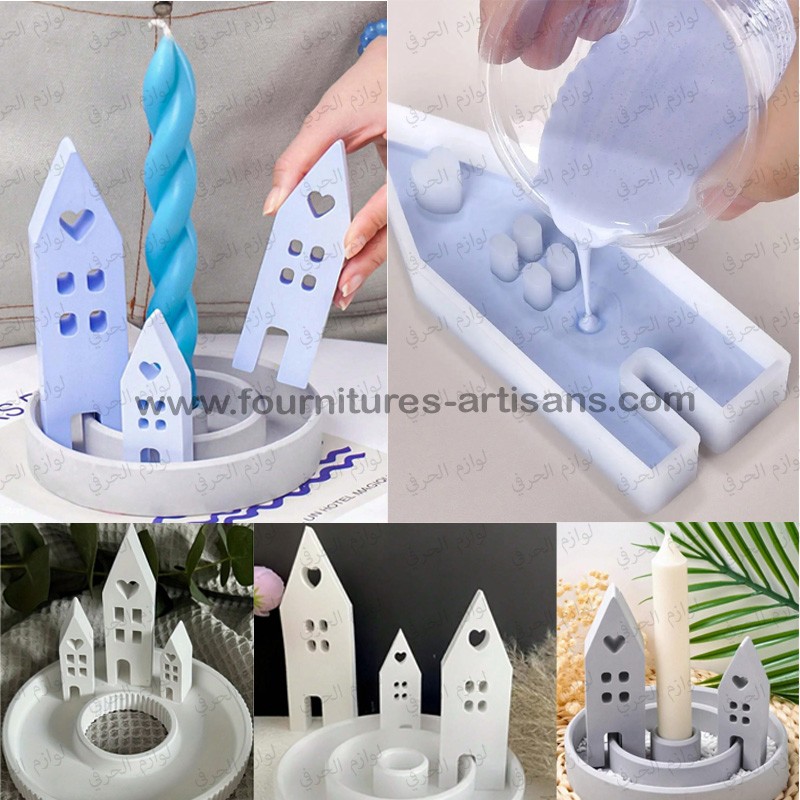 Set 3 Moules Maisonnette avec Motif Cœur – Créations DIY