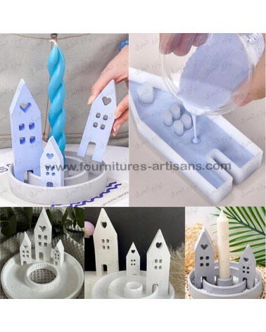 Set 3 Moules Maisonnette avec Motif Cœur – Créations DIY