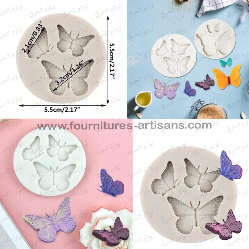 Moule Papillon 3 Cavités – Créations DIY & Décoration Gourmande