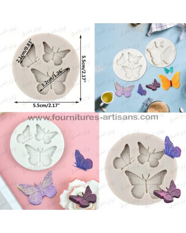 Moule Papillon 3 Cavités – Créations DIY & Décoration Gourmande
