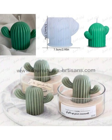 Moule en Silicone 3D Cactus – Bougies, Plâtre & Résine 🌵