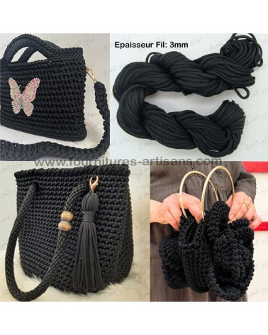 500gr Fil Macramé Salsla 3mm – Corde Tressée Souple & Résistante pour Artisanat DIY, Tissage & Créations