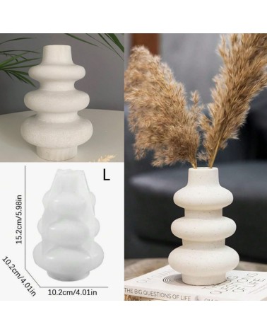 VL Moule Vase 3 Cercles Moderne – Style Nordique DIY Résine & Plâtre 🪴