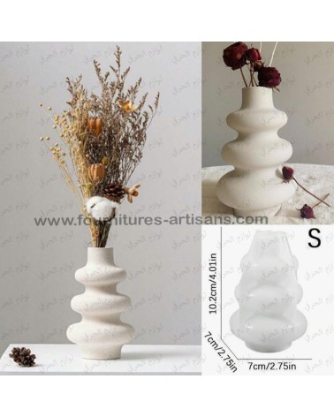 VS Moule Mini Vase 3 Cercle Style Nordique – DIY Résine & Plâtre