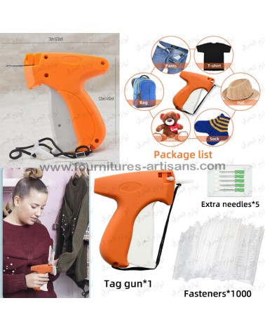 Kit Pistolet d'Étiquetage Manuel + 1000 Attaches – Applicateur Étiquette Textile et Accessoires 🧵