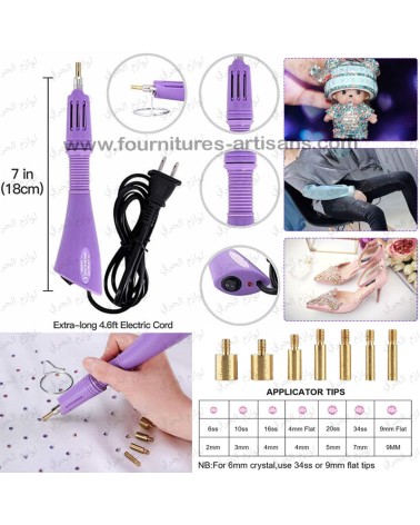 Hotfix Applicateur Pro – Kit 7 en 1 pour Strass Thermocollants