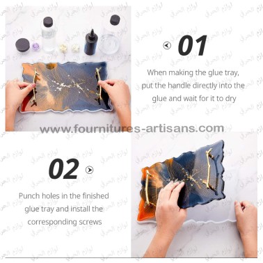 2pcs Poignées Forme Branche –Couleur Or – 12,2 cm avec Vis en Acier Inoxydable 🌿