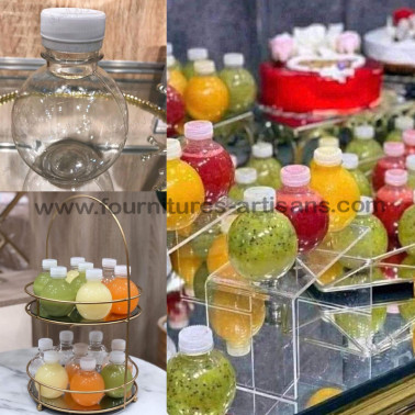 Lot de 10 Bouteilles Rondes en Plastique Alimentaire – 200ml