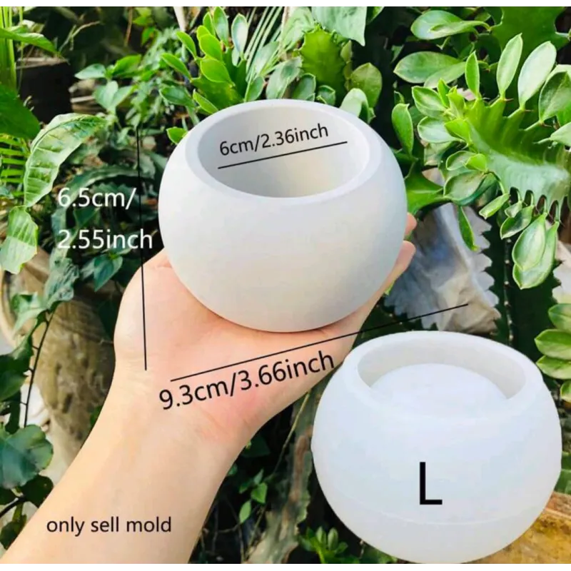PL 1 pièce moule silicone pot rond taille L