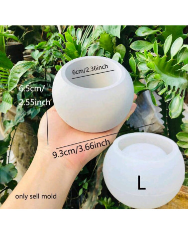 1 pièce moule silicone pot rond taille L