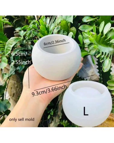 PL 1 pièce moule silicone pot rond taille L