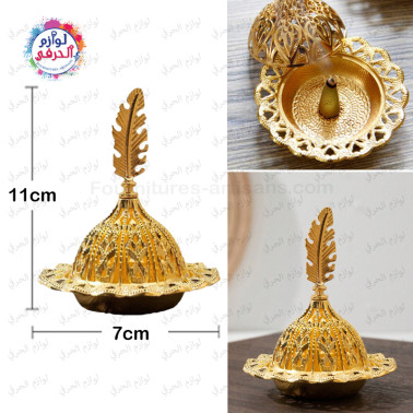 Porte Encens plume_ Métal Doré  Brûleur_مبخرة_بخور
