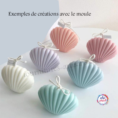 Moule Silicone 3D Coquillage – Bougie, Savon, Résine DIY