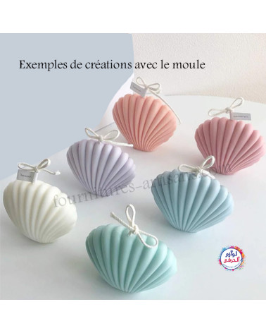 Moule Silicone 3D Coquillage – Bougie, Savon, Résine DIY