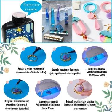 100g Résine UV Hard Transparente pour Bijoux et Créations DIY