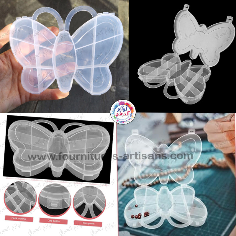 Boîte de Rangement Papillon à 13 Compartiments – Pour Petits Accessoires, Perles, DIY