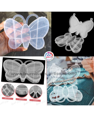 Boîte de Rangement Papillon à 13 Compartiments – Pour Petits Accessoires, Perles, DIY
