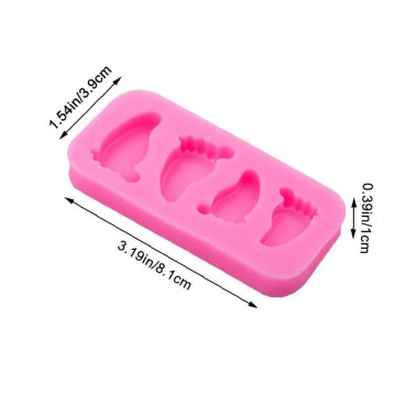 Moule en silicone en forme d'empreinte de pied de bébé