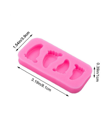 Moule en silicone en forme d'empreinte de pied de bébé