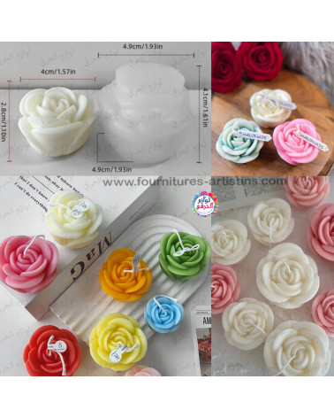 🌹Moule en Silicone 3D Fleur de Rose - diamètre moule 5cm