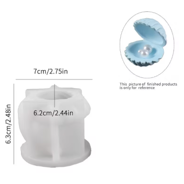Moule en Silicone Coquillage – Boîte Bijoux & Décoration Résine / Plâtre / Ciment 🐚✨