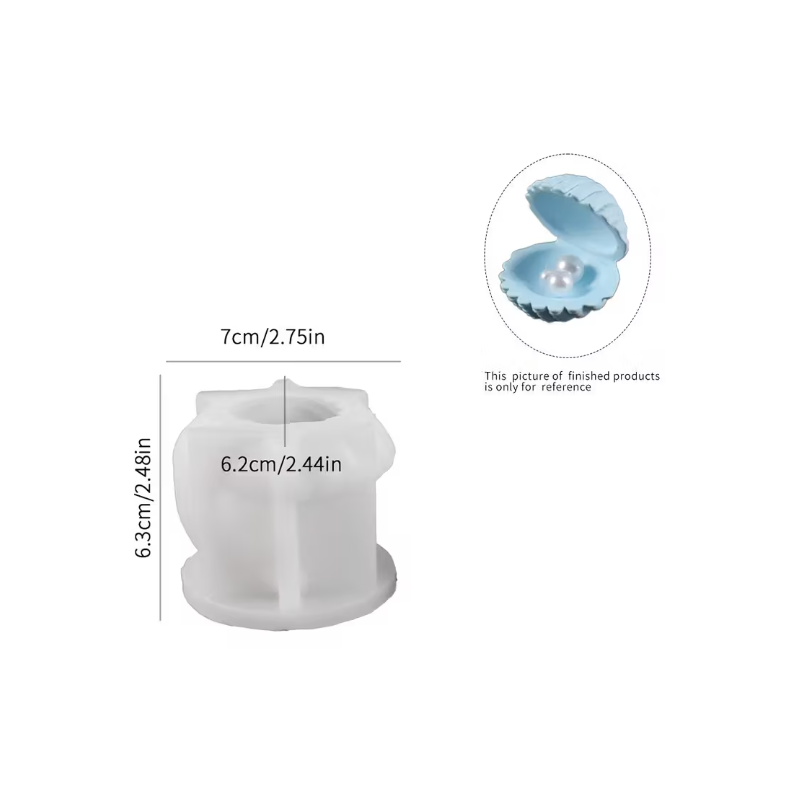 Moule en Silicone Coquillage – Boîte Bijoux & Décoration Résine / Plâtre / Ciment 🐚✨