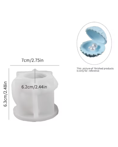 Moule en Silicone Coquillage – Boîte Bijoux & Décoration Résine / Plâtre / Ciment 🐚✨