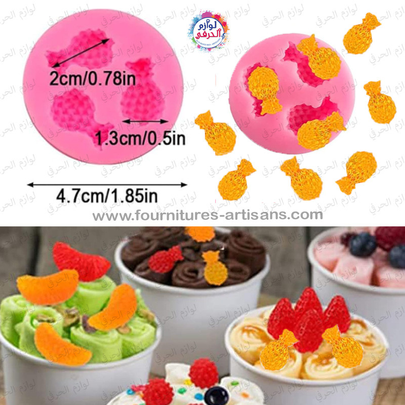 Moule Silicone Mini Ananas 3 Cavités 🍍