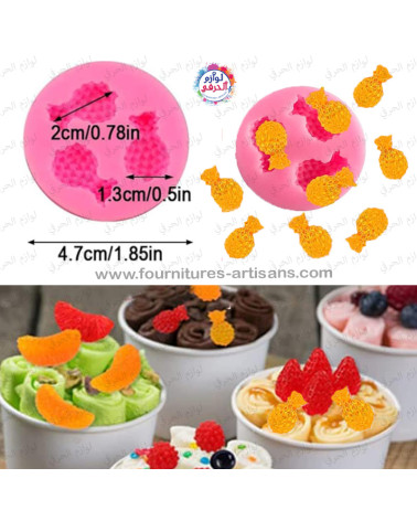 Moule Silicone Mini Ananas 3 Cavités 🍍