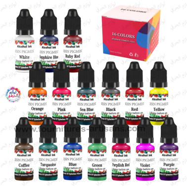Encre à Base d’Alcool Concentrée – 16 Couleurs (10 ml chacune) 🎨